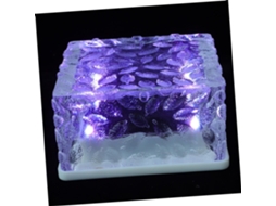 Luminárias Solares De Jardim, Luminária Transparente Em Formato De Tijolo Com Mudança De Cor E Contr Gokoco
