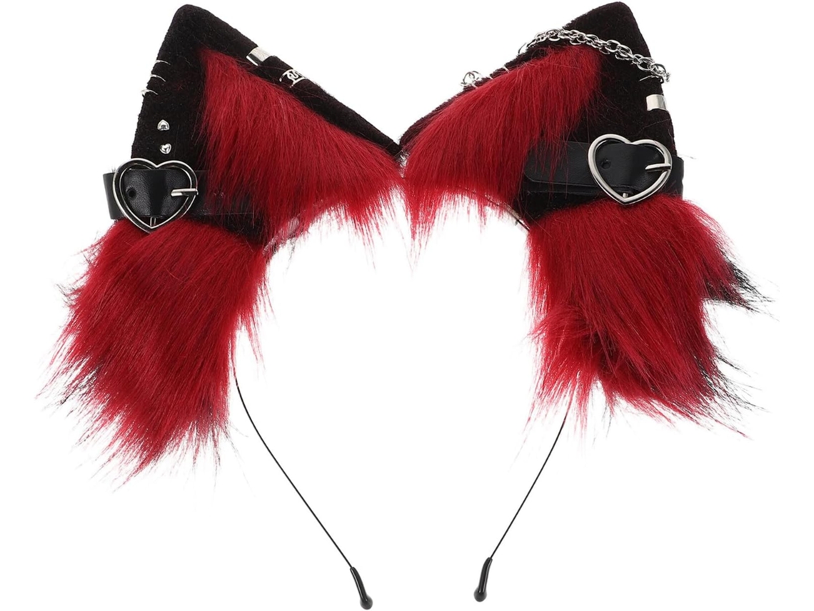 Tiara Com Orelhas De Pele De Gato, Lobo E Raposa - Fantasia De Halloween Para Mulheres E Meninas