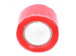 2 Unidades De Fita De Silicone Autoadesiva Vermelha Resistente À Alta Temperatura E Chamas (0.5mmx25mmx1.5m)