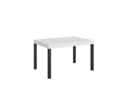 Mesa de Jantar Extensível 90X120/224 Cm Everyday Cinza Branca Quadro Antracite