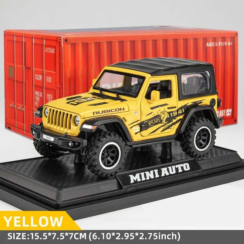 (amarelo) Miniatura De Carro De Liga Metálica Com 7 Portas, Escala 1/32, Portas Que Abrem, Com Luzes.
