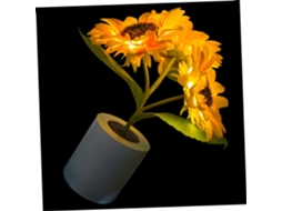 Luminária Noturna Led Collbath Em Formato De Girassol Mesa Decorativa