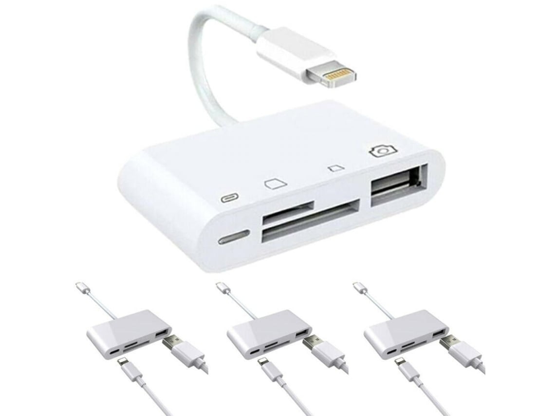Adaptador Usb Otg Leitor Sd Tf Com Porta-cartões*