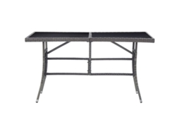 Maison Exclusive - Mesa Jardim Em Vime Pe 140x80x74 Cm Cinzento