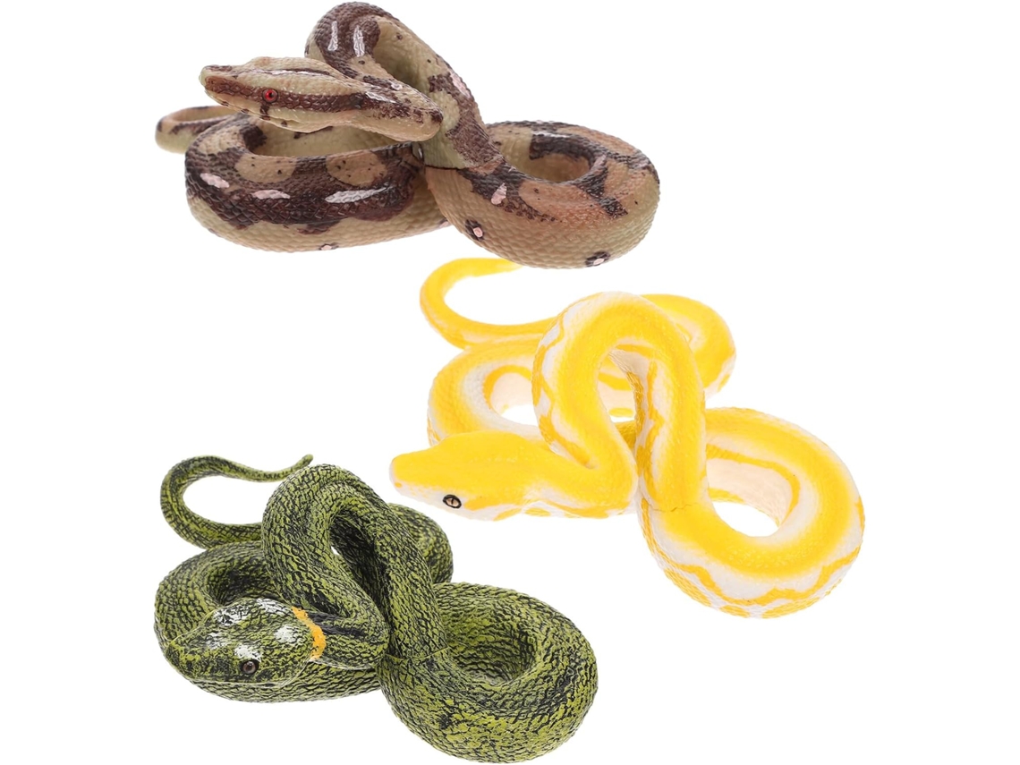 Conjunto De 3 Cobras De Borracha Macia, Astutas