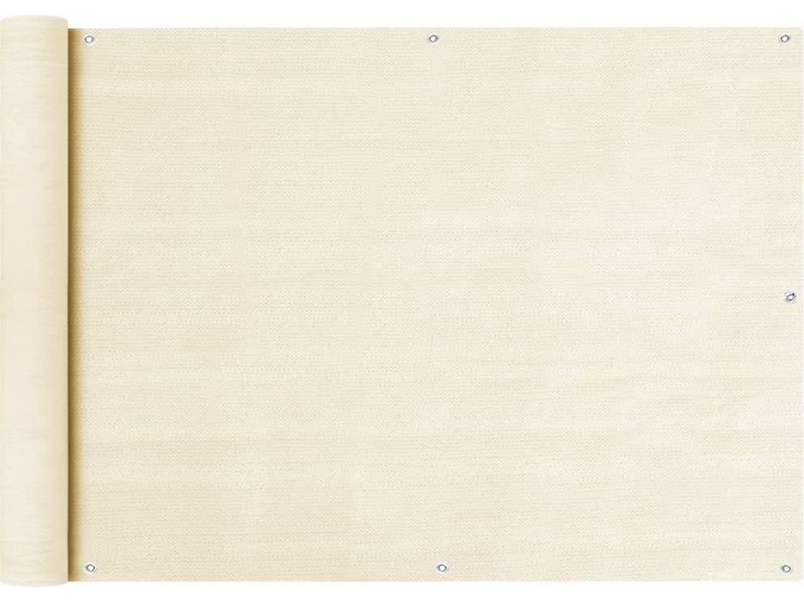 Balcony Screen, Balcony Screens Vidaxl Creme Tecido (75 X 400 Cm)