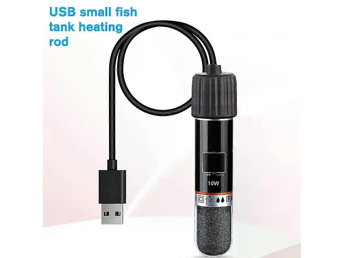 Mini Aquecedor Usb de 10w para Aquários Pequenos, com Temperatura Constante 26°c e Termostato Submersível. GOKOCO