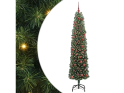 Vidaxl Árvore De Natal Artificial Verde 180 Cm Pvc E Aço E Plástico