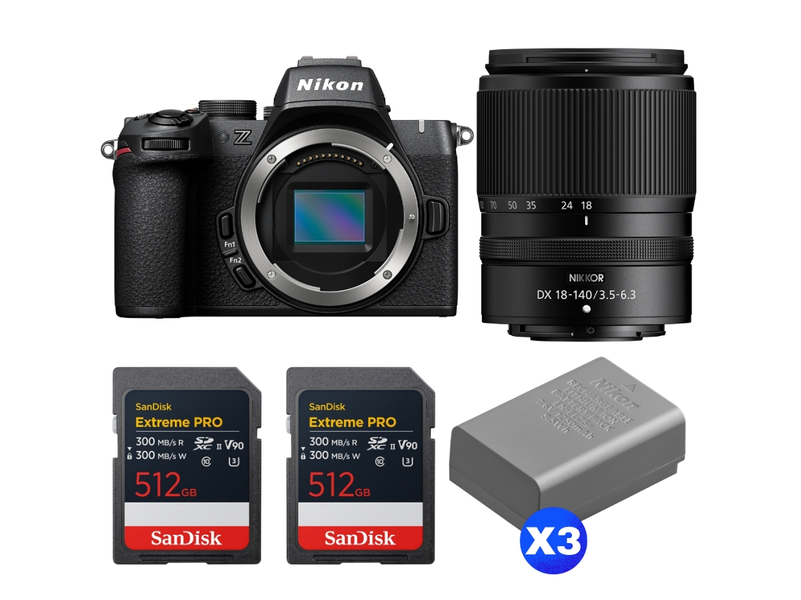 Z50 Ii + 18 140mm F/3.5 6.3 Vr + 2 Sandisk 512gb Extreme Pro Uhs ii Sdxc + 3 Nikon En el25a + Ebook “20 Dicas para Fotos Que Impressionam” NIKON