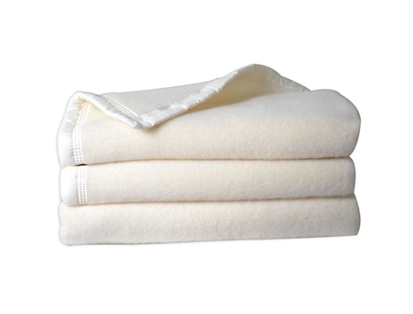 Cobertura 100 Lã Virgem Pura Dupla Face Volta 500 gr/m² Toison dOr - Volta Natural Branqueado - 180 x 240 cm