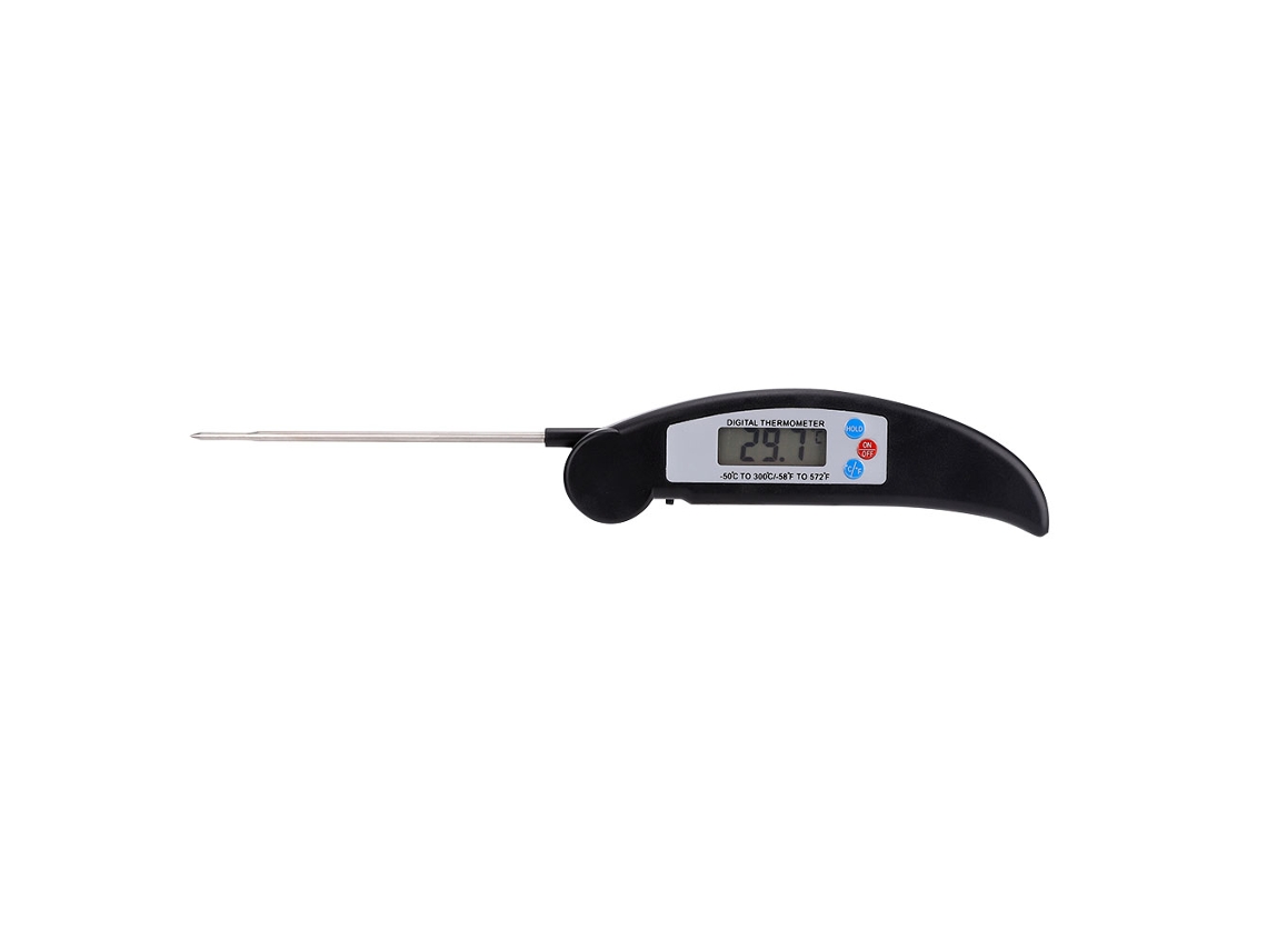Sonda Dobrável Lcd Display Digital Churrasqueira Grelha Termômetro De Carne Cozinha Cozinhar Termômetro De Alimentos Slowmoose