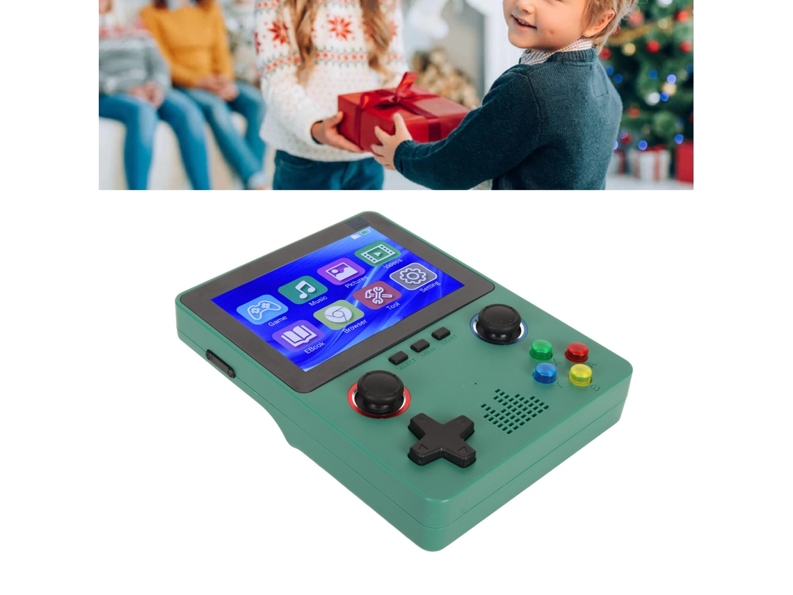 Console De Jogos Portátil Com Joystick Duplo 3d, Tela Ips De 3, 5 Polegadas, 11 Simuladores Brilvibera