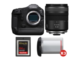 Eos R1 + Rf 16 28mm F/2.8 Is Stm + 1 Sandisk 64gb Extreme Pro Cfexpress Type B + 3 Canon Lp e19 + Ebook “20 Dicas para Fotos Que Impressionam” CANON