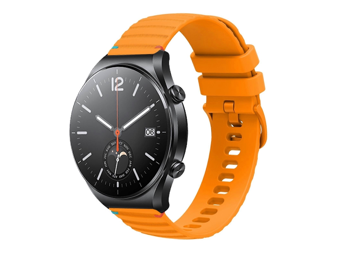 Pulseira De Silicone De 22 Mm Com Costura Ondulada Em Pontos.