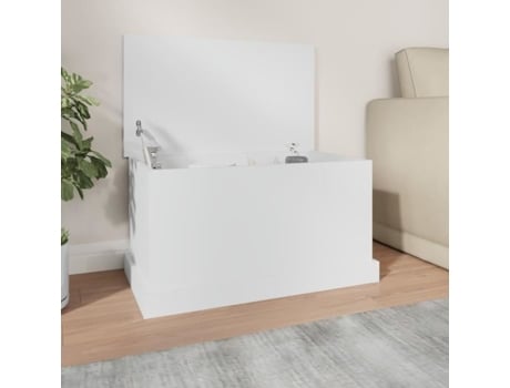 FDIT Caixa de Arrumação Branca 70X40X38 Cm Madeira Engenheirada Fdi7070649253627