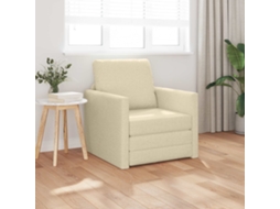 Vidaxl Sofá-cama Creme 74 X 77 X 81 Cm Tecido