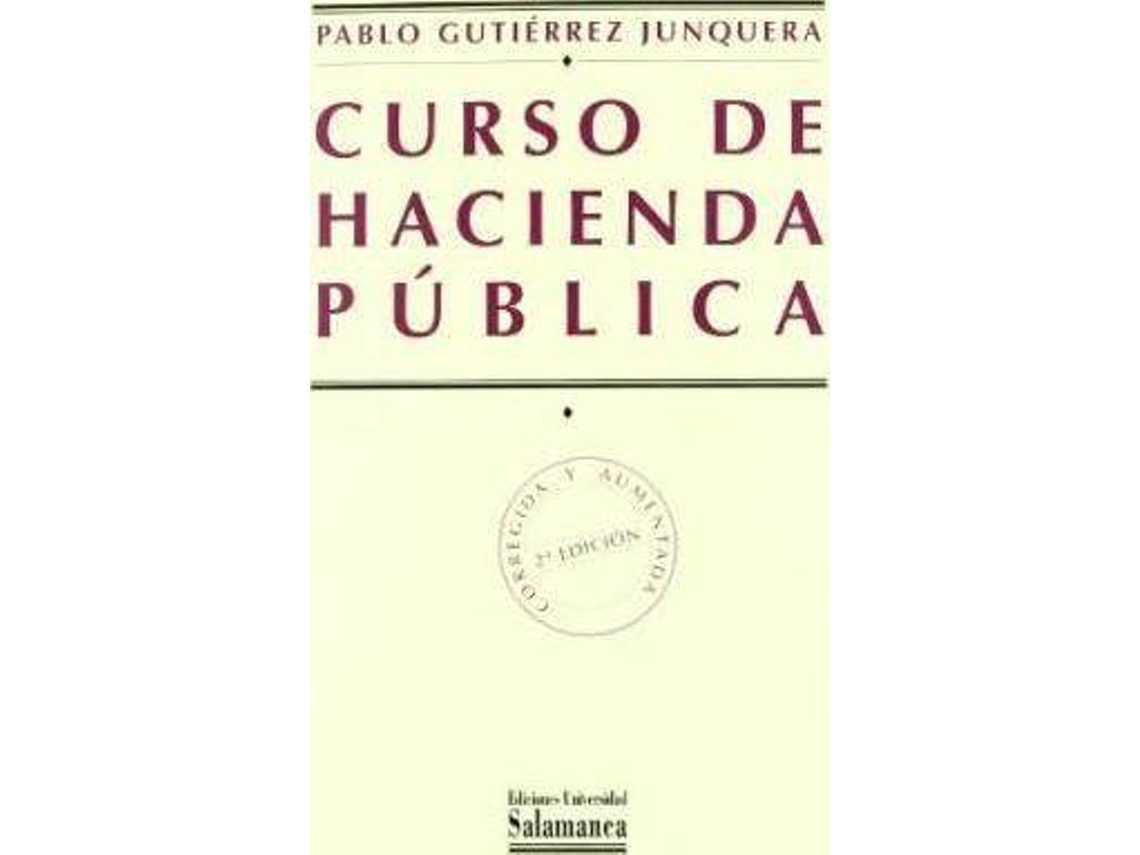 Livro Curso De Hacienda Pãºblica de Pablo Gutiérrez Junquera (Espanhol)