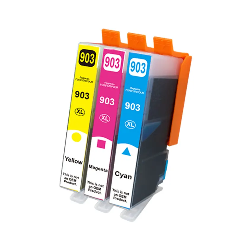 Conjunto de 3 Tinteiros a Cores Nº 903 XL para Impressoras Hp Officejet Pro 6950, 6960, 6963, 6964, 6965, 6966, 6968, 6970 MDUG
