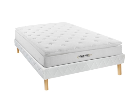 Conjunto de Quarto DREAMEA HOTEL Colchão Com Sommier Estofado Delice (140 x 190 cm)