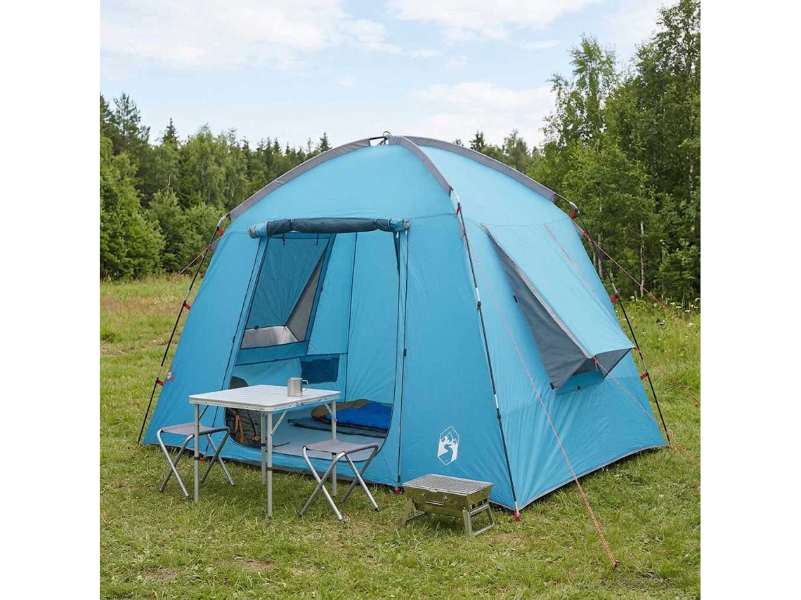 Vidaxl Barraca Cabana Com Telhado Azul 210 X 210 X 138 Cm Poliéster