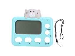 Temporizador Digital de Cozinha em Plástico com Design Cartoon Cuto para Cozinhar e Estudar Gato