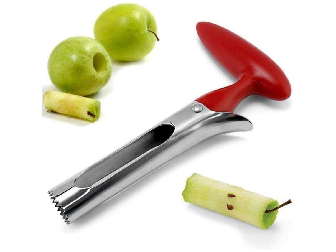 Descaroçador em aço inoxidável 2026, utensílio de cozinha para frutas e vegetais, remove sementes e caroços.