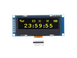 Módulo De Tela Oled 2,23 Polegadas 128x32 Ssd1305 Iic/spi Display Amarelo Para Dispositivos Eletrônicos