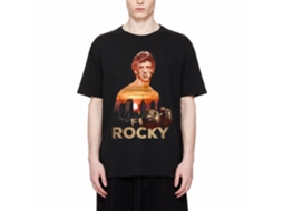 Rockinstone Rocky Movie Sunset Over Philly Black Adult T-shirt Size:xxl