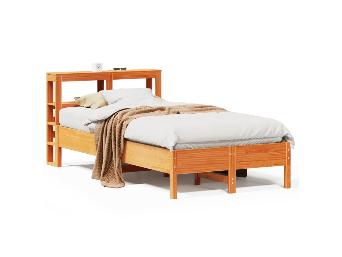 Bed Frame, Bed Frames Vidaxl Marrom Madeira De Pinho (120 X 190 Cm)
