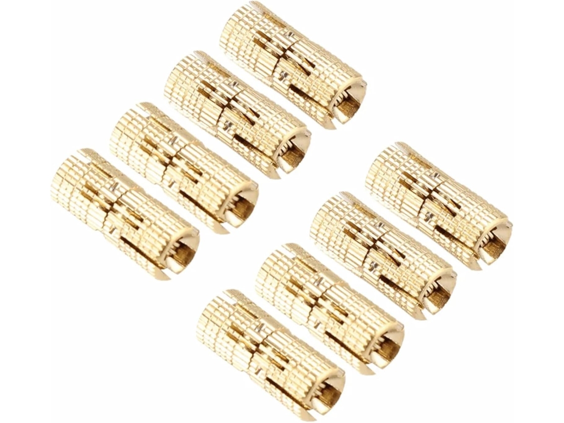 Dobradiças Cilíndricas, 8 Peças, 8mm, Latão, Com Parafusos, Ângulo De Abertura 180 Graus, Invisíveis, Para Fabricação De