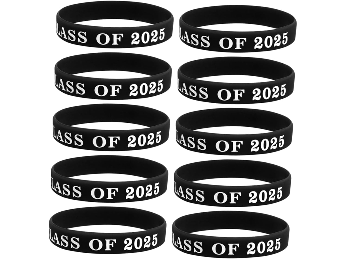 Gadpiparty Conjunto de 10 Pulseiras Elásticas de Silicone para Festa Formatura Da Turma 2025, Acessórios Patrióticos Na Cor