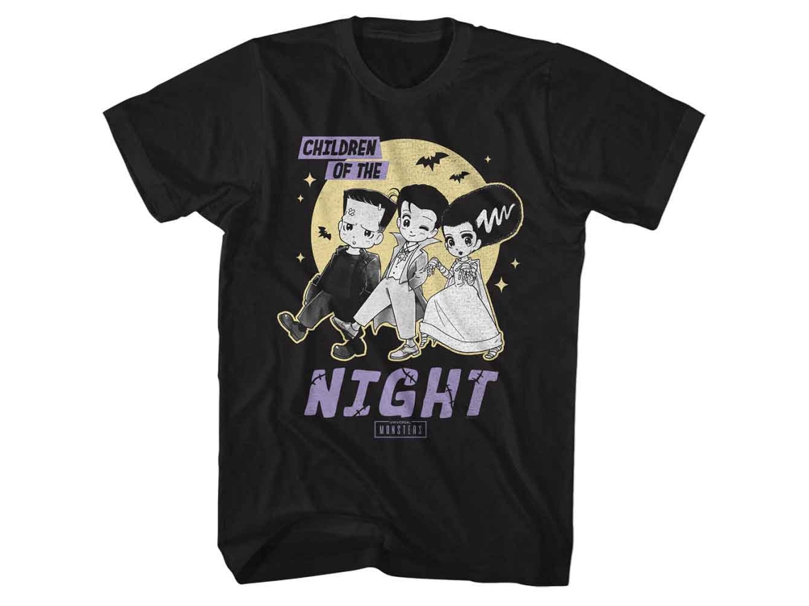 Rockinstone Universal Monsters Children Of The Night Black T-shirt Size:m