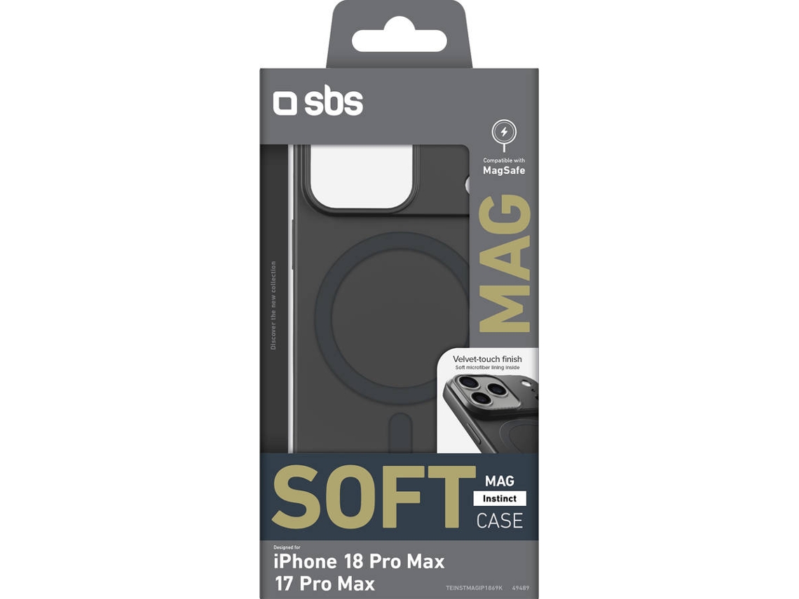 Capa SBS Instinct Soft MagSafe iPhone 18 Pro Max/ iPhone 17 Pro Max (Preto)