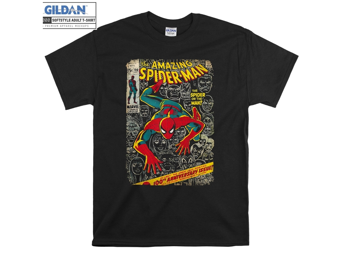 T-shirt Rockinstone Marvel Spider-man Comic Book(l)