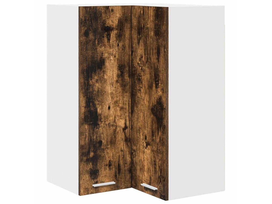 Armário Suspenso Carvalho Defumado e Branco e MAISON EXCLUSIVE 57x57x80 cm