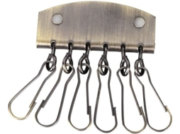 Organizador De Chave - Carteira De Chave - Chaveiro - Organizador - Bronze - Couro - Ferramenta - Durável E Prático - Apropriado Para Qualquer Conjunt