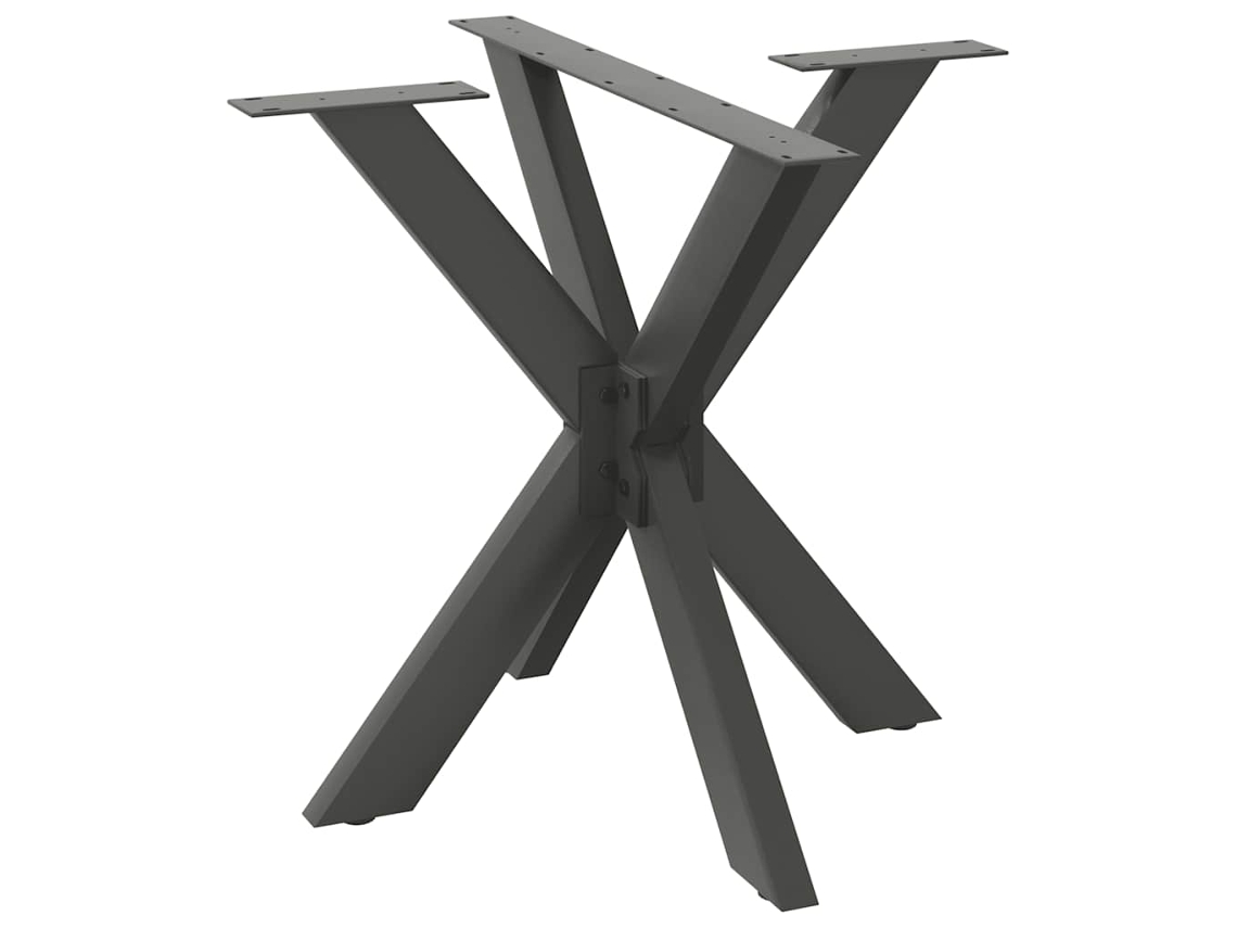 Vidaxl Pé De Mesa De Jantar Em Formato De Aranha, Antracite, 85x85x(72-73) Cm, Aço