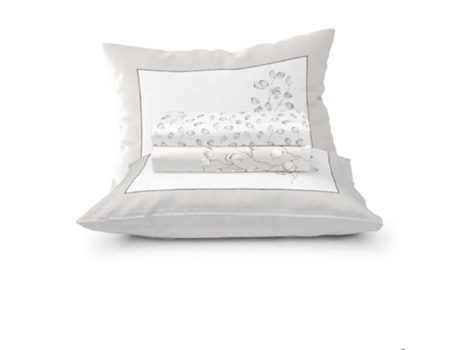 Conjunto Lençóis Cetim 260X300Cm Branco Pavia