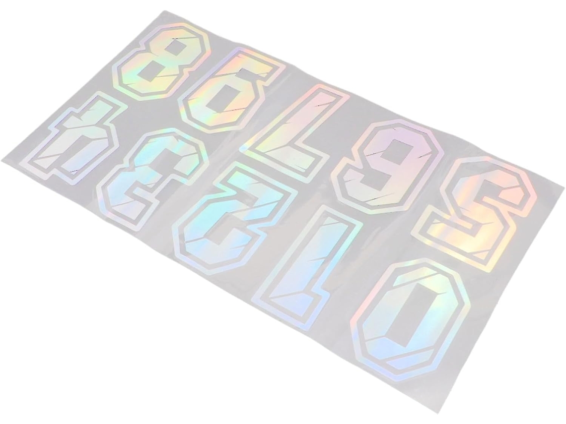 Conjunto De 10 Adesivos Digitais Refletivos À Prova D'água Para Capacetes.