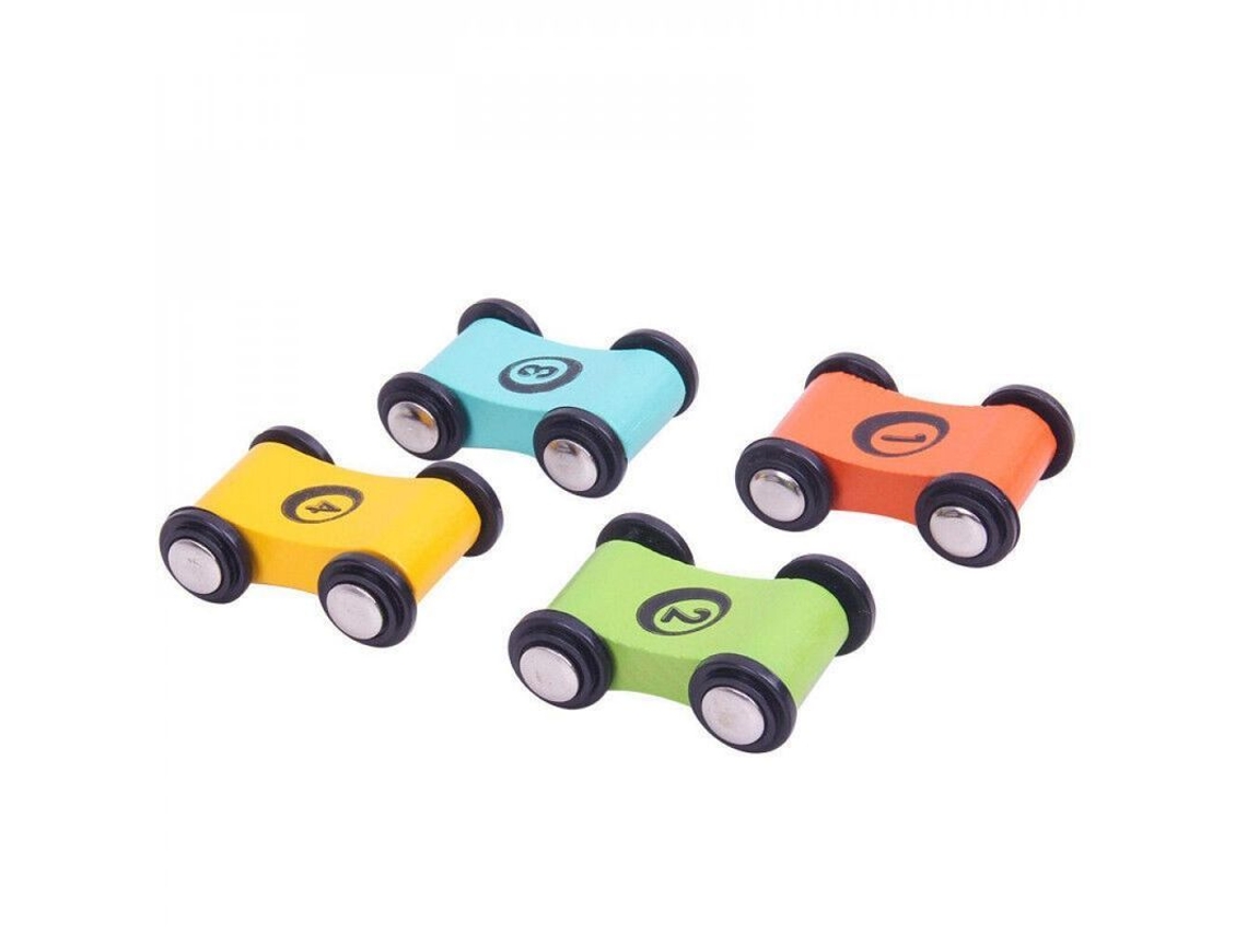 2026 4 Carros de Madeira para Corridas, Brinquedos para Meninos e Meninas de 1 2 Anos, Presente de Aniversário Ou Natal
