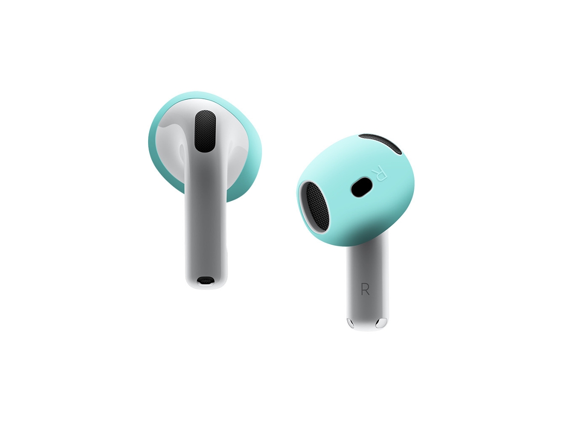 Capa Para Airpods4, Protetores Auriculares De Silicone, 3 Pares (verde Menta) Spqment