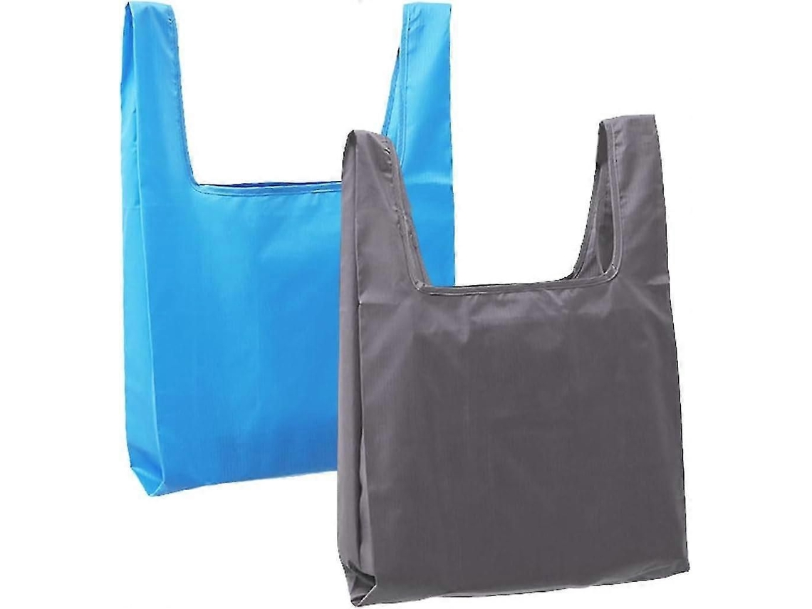 Conjunto de 2 Sacolas de Compras Reutilizáveis, Laváveis, Ecológicas, em Nylon, Dobráveis ​​e Ideais para Uso Diário GOKOCO