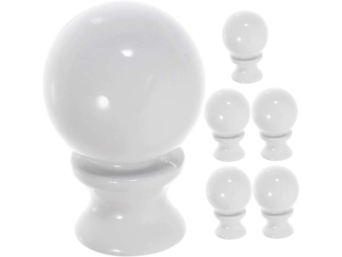 Conjunto De 6 Ponteiras Decorativas Em Formato De Harpa Para Abajures De Cúpula Sólida.