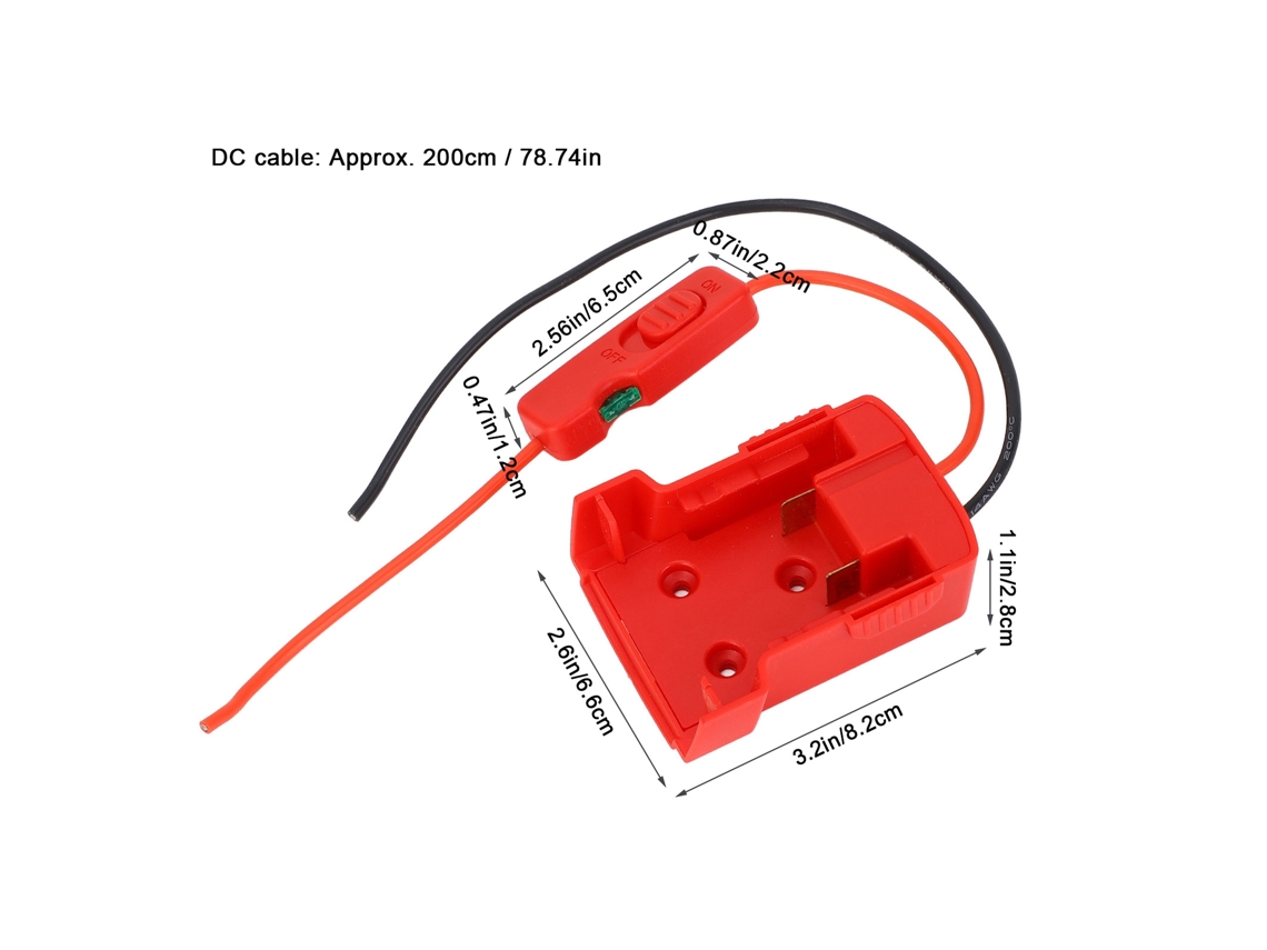 Laxiscreed Antena Minidish Com Adaptador E Fonte Portátil De Energia, Cabo Dc 16awg