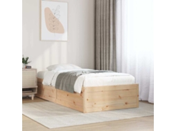 Vidaxl Cama Sem Colchão 90x190 Cm Madeira De Pinho Maciça