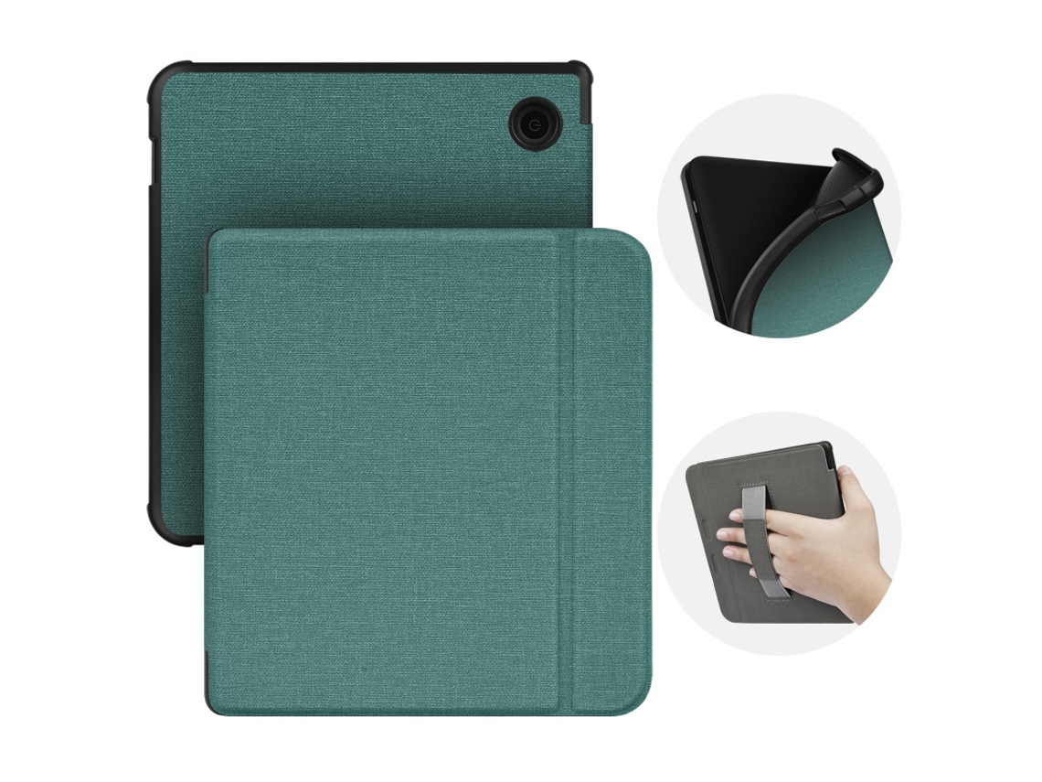 Zsanfs Capa Tecido Para Kobo Libra H2o 7 Polegadas Tol, Cor Verde