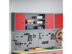 Vidaxl Armário De Ferramentas Vermelho E Cinza 150 X 20 X 55 Cm