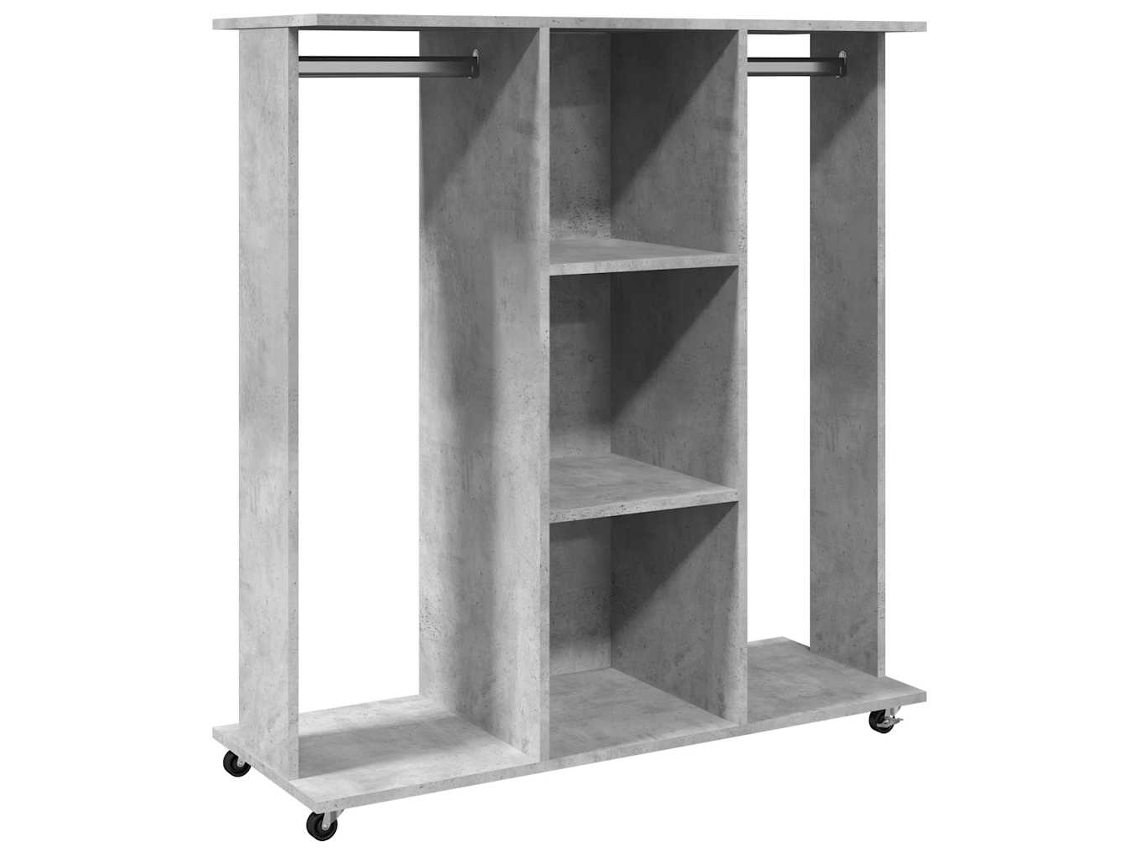 Roupeiro C/ Rodas Madeira Derivados Cinzento Cimento MAISON EXCLUSIVE (102x38x110 cm)
