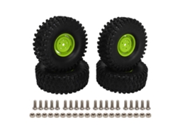 2026zentro-conjunto De Rodas Rc 4pcs 1.9 Polegadas 120mm Pneus De Plástico Para Carro Off Road Rc 1/10 Verde