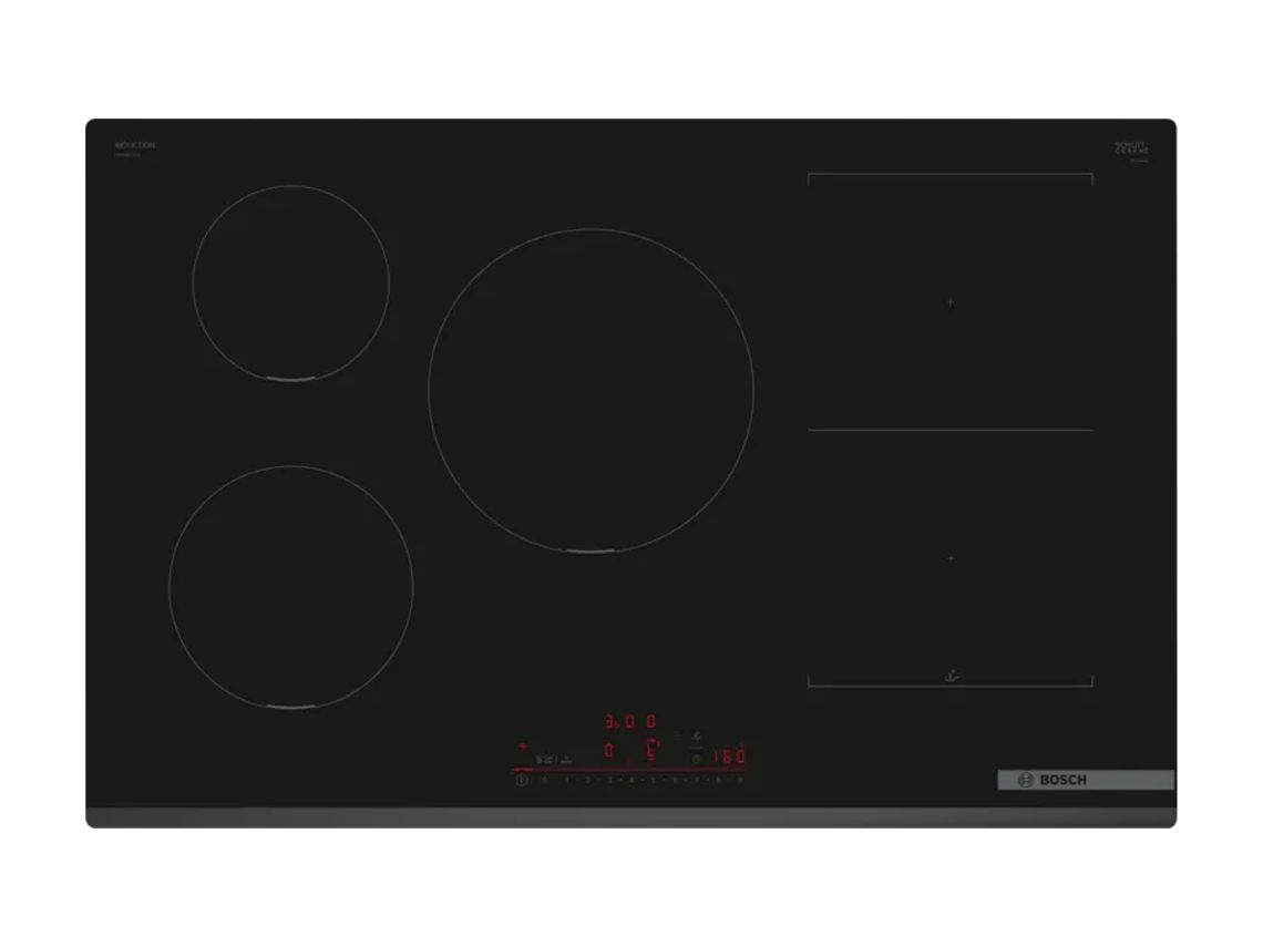 BOSCH Serie 6 Pvw831Hc1E Placa Preto Embutido 80 Cm Placa com Zona de Indução 5 Zonas